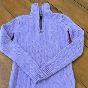 Ralph Lauren Cashmere Quarter Zip Sweater